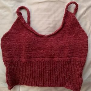 Maroon Crop Top